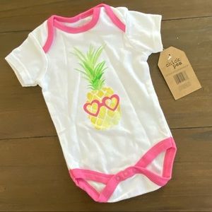 Cute Pinapple Shirt with pink trim